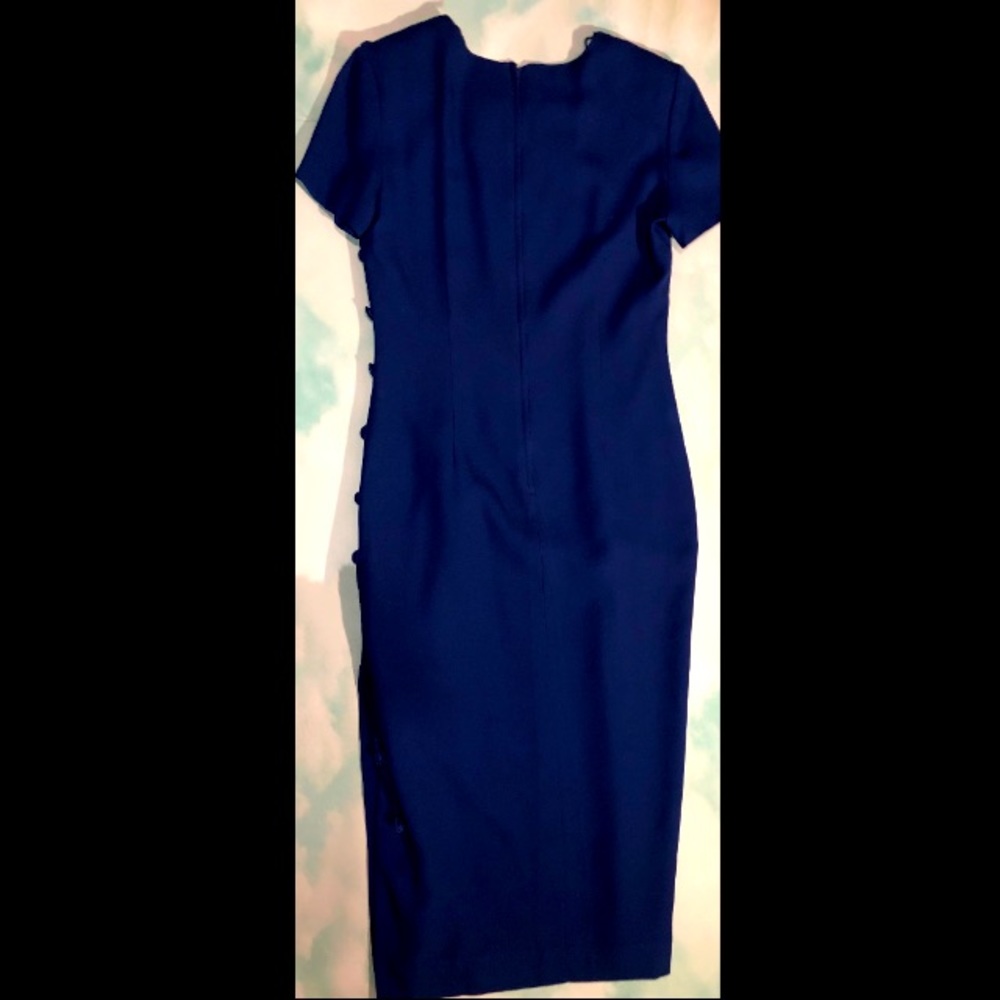 Full length royal blue dress